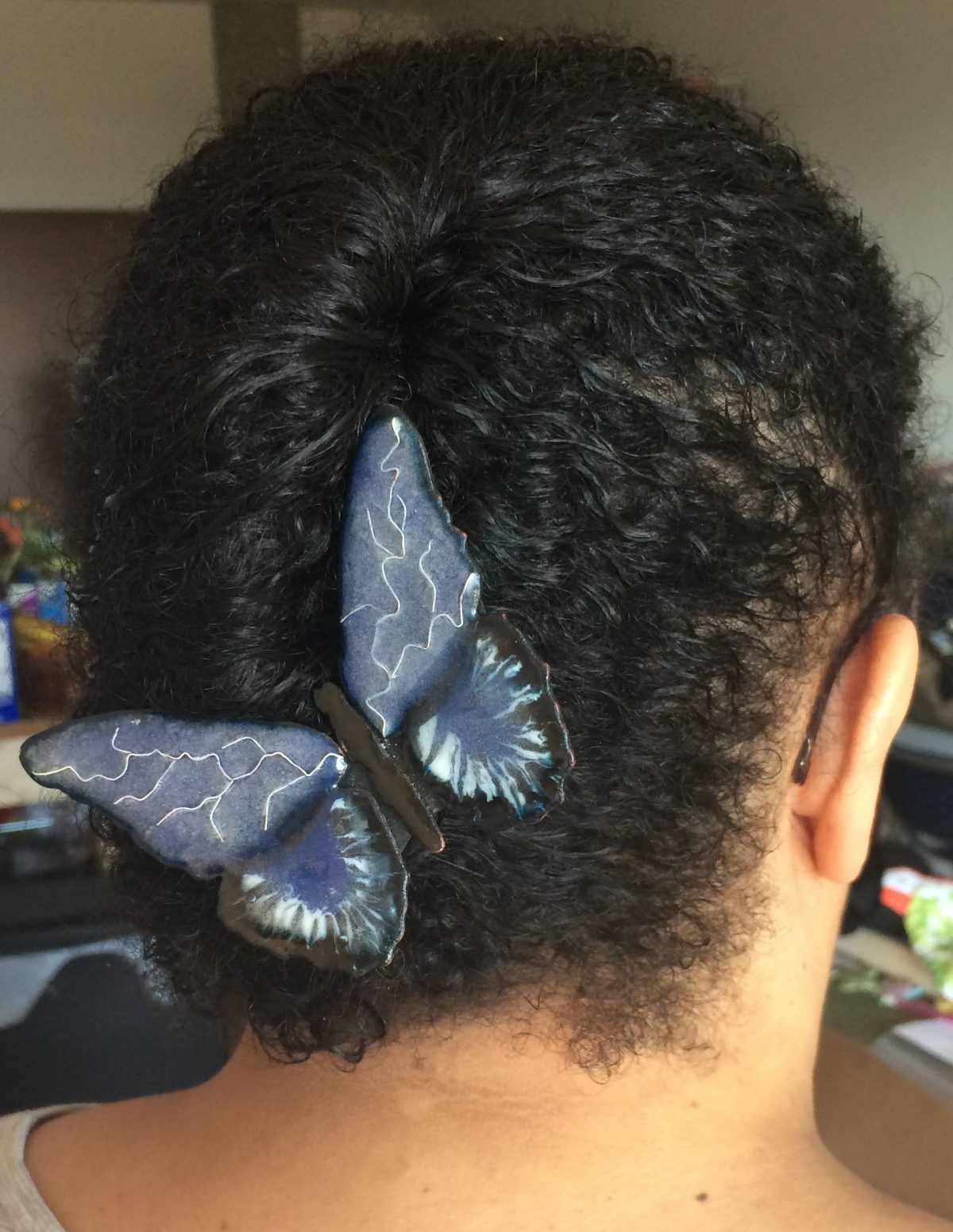 Storm Butterfly Enamel Comb